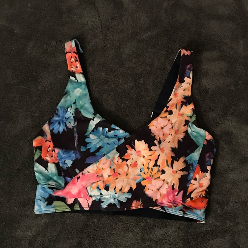 Studio by Capezio Floral Navy Sports Bra